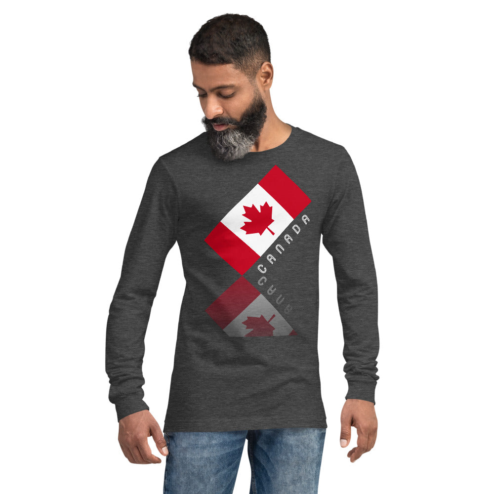 Elegant Maple Leaf Canada Unisex Long Sleeve Tee TeeSpect