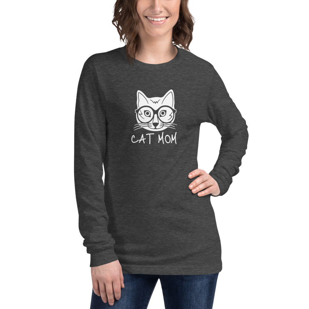 Cat Mom Unisex Long Sleeve Tee TeeSpect