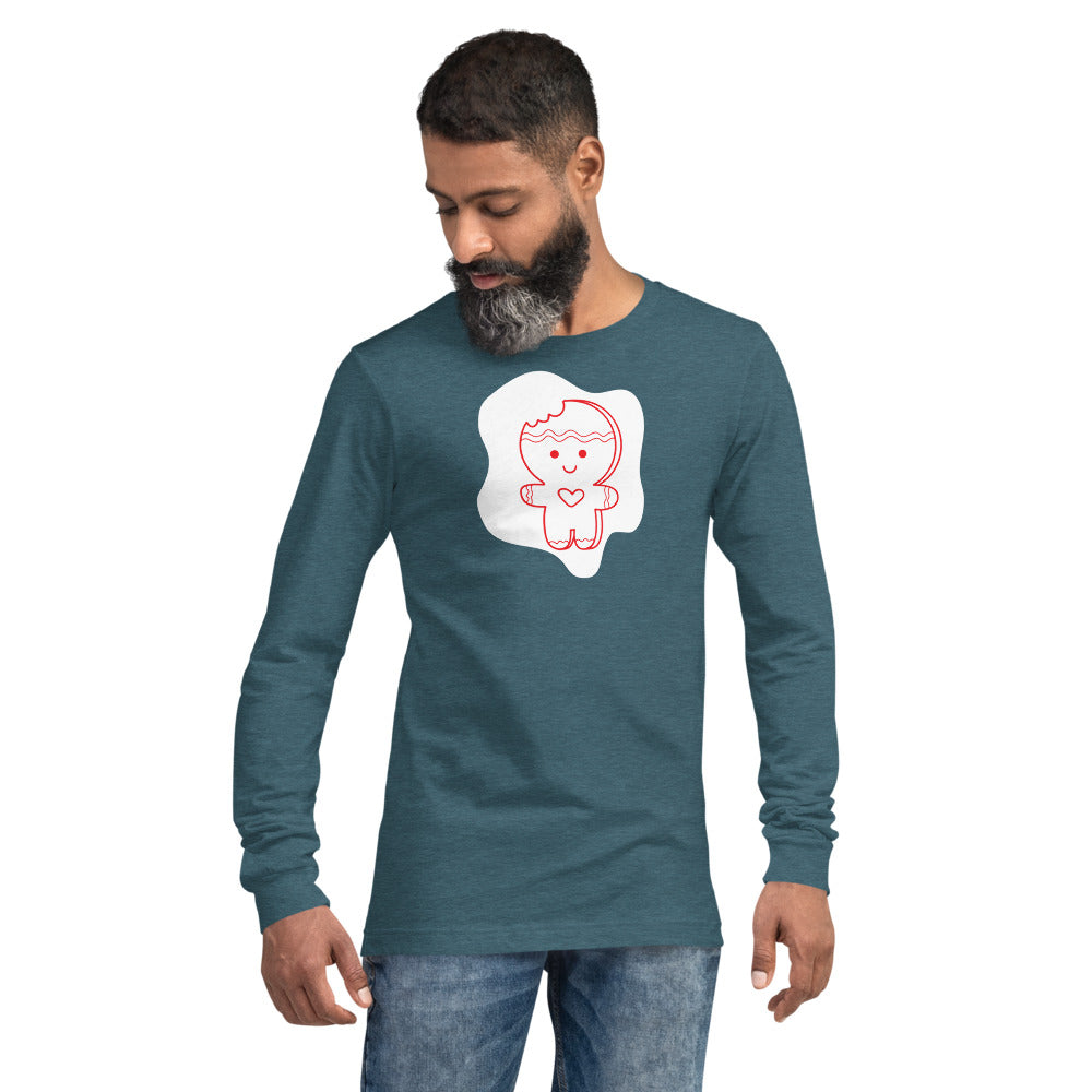 Gingerbread Man Bite Me Unisex Long Sleeve Tee TeeSpect