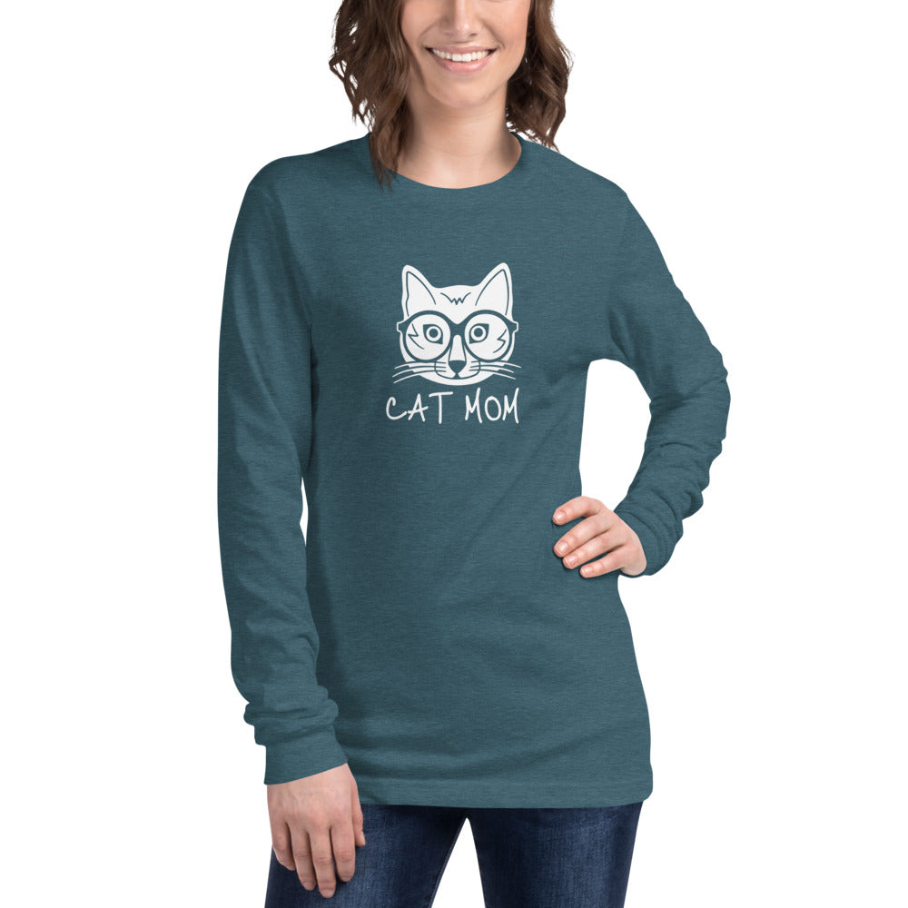 Cat Mom Unisex Long Sleeve Tee TeeSpect