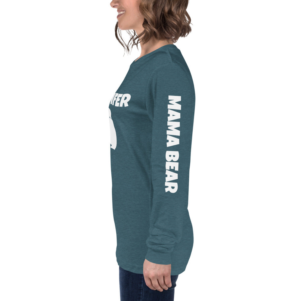 Custom Name Bold Mama Bear Personalized Unisex Long Sleeve Tee - Bella + Canvas 3501 TeeSpect