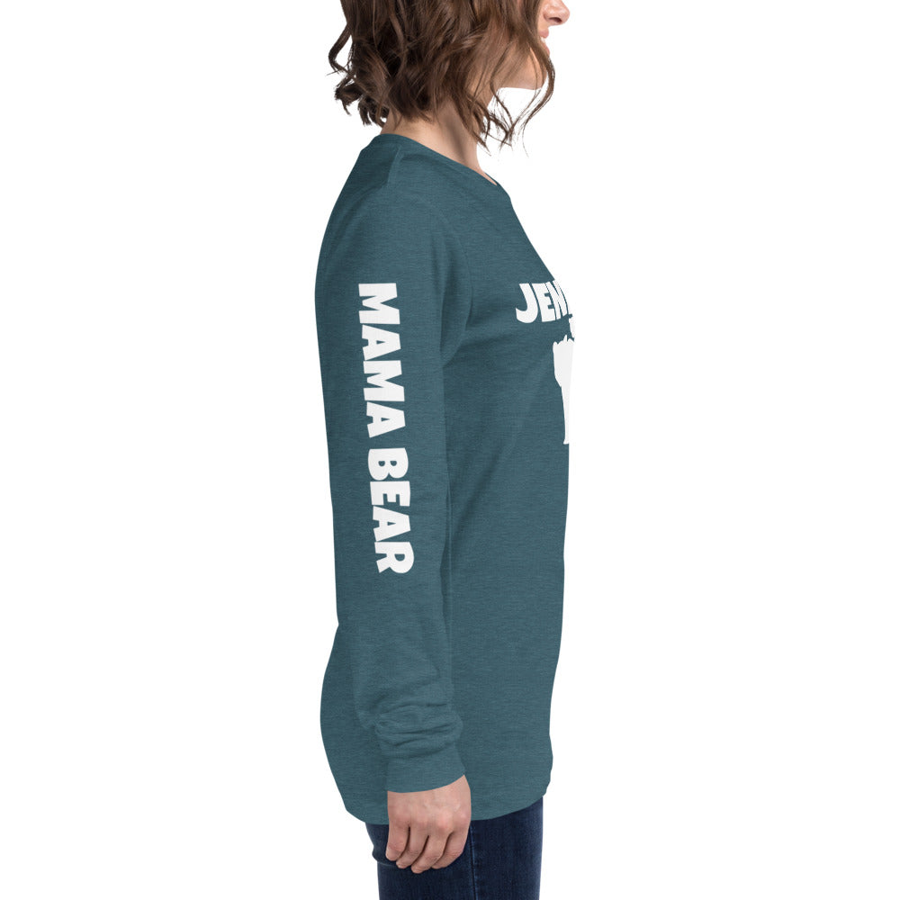 Custom Name Bold Mama Bear Personalized Unisex Long Sleeve Tee - Bella + Canvas 3501 TeeSpect