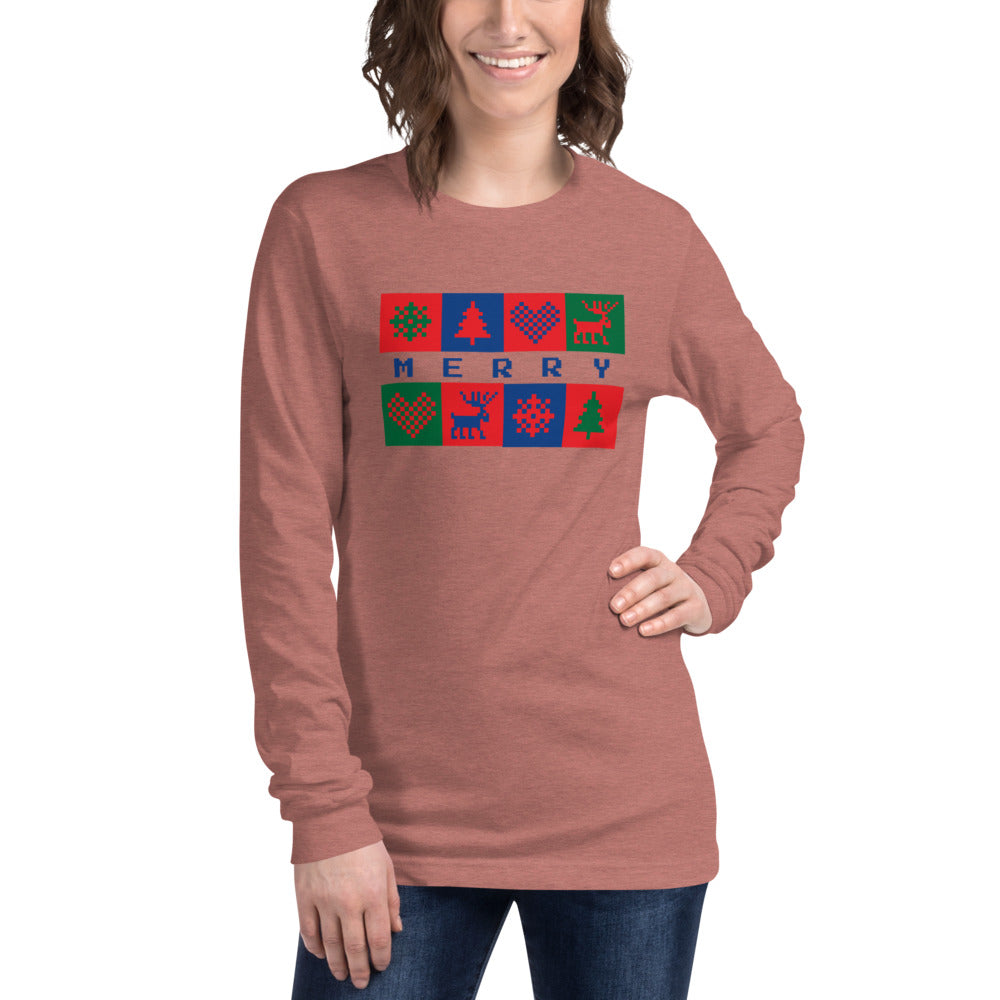 Merry Box Unisex Long Sleeve Tee - Bella + Canvas 3501 TeeSpect