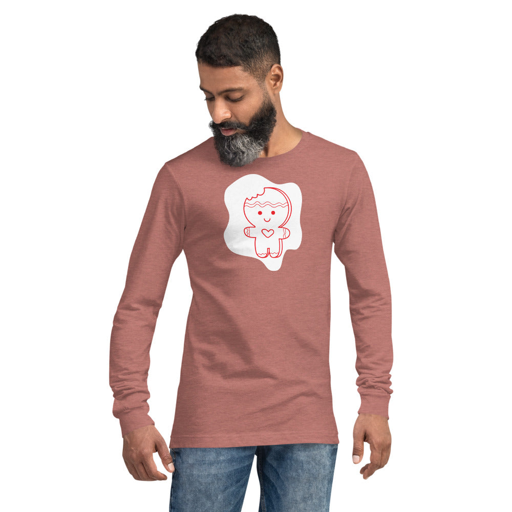 Gingerbread Man Bite Me Unisex Long Sleeve Tee TeeSpect