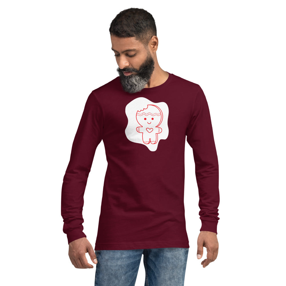 Gingerbread Man Bite Me Unisex Long Sleeve Tee TeeSpect