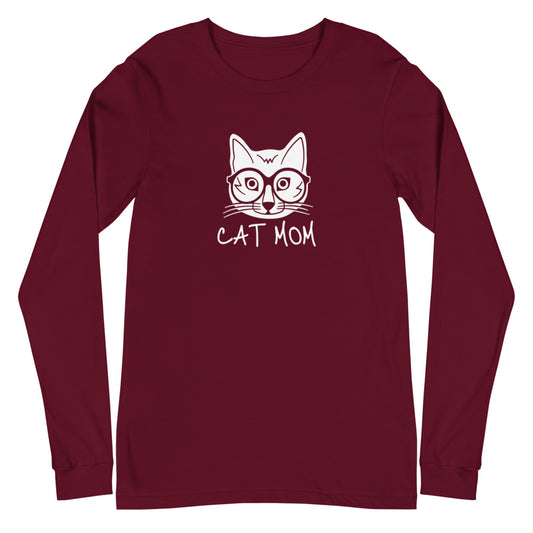 Cat Mom Unisex Long Sleeve Tee TeeSpect