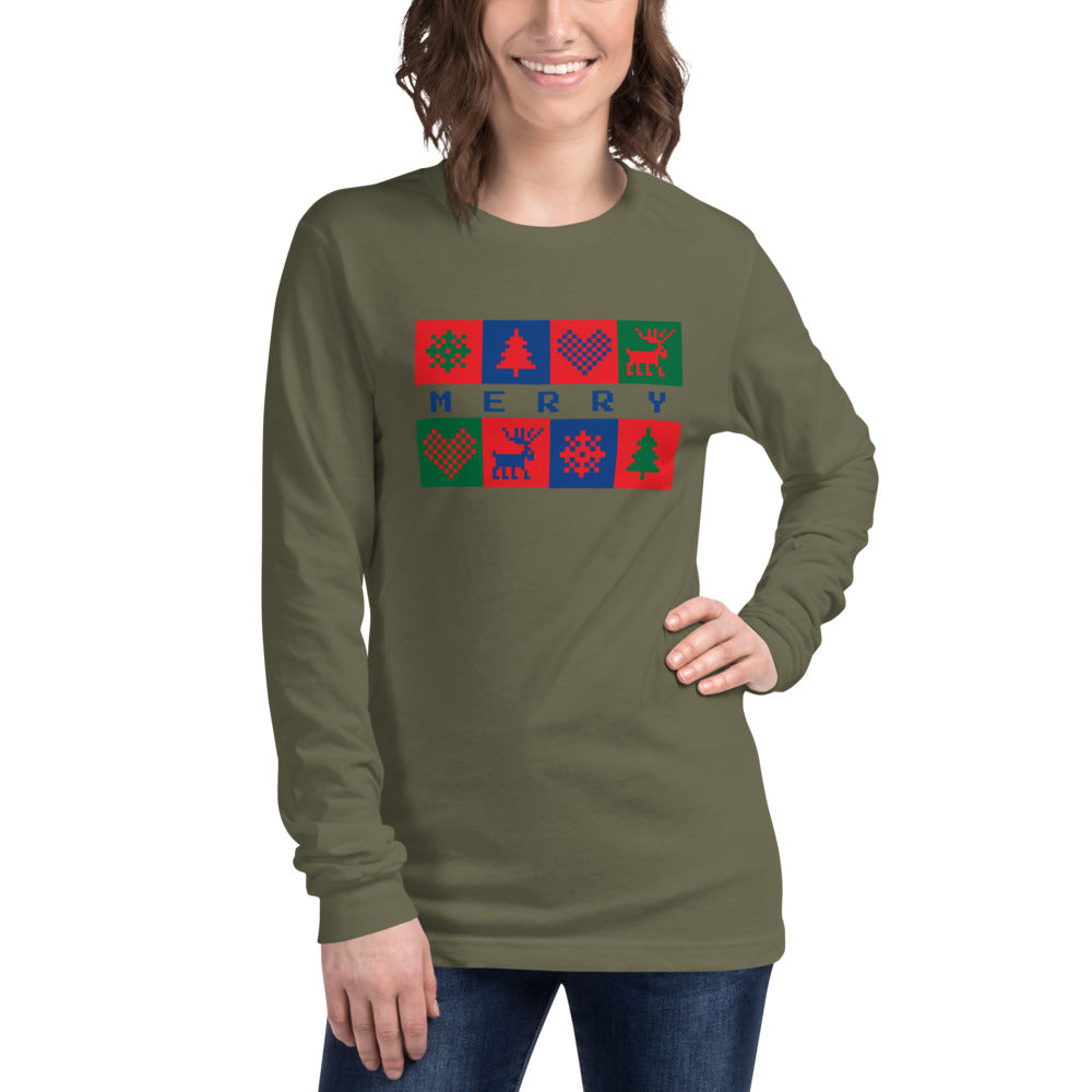 Merry Box Unisex Long Sleeve Tee - Bella + Canvas 3501 TeeSpect