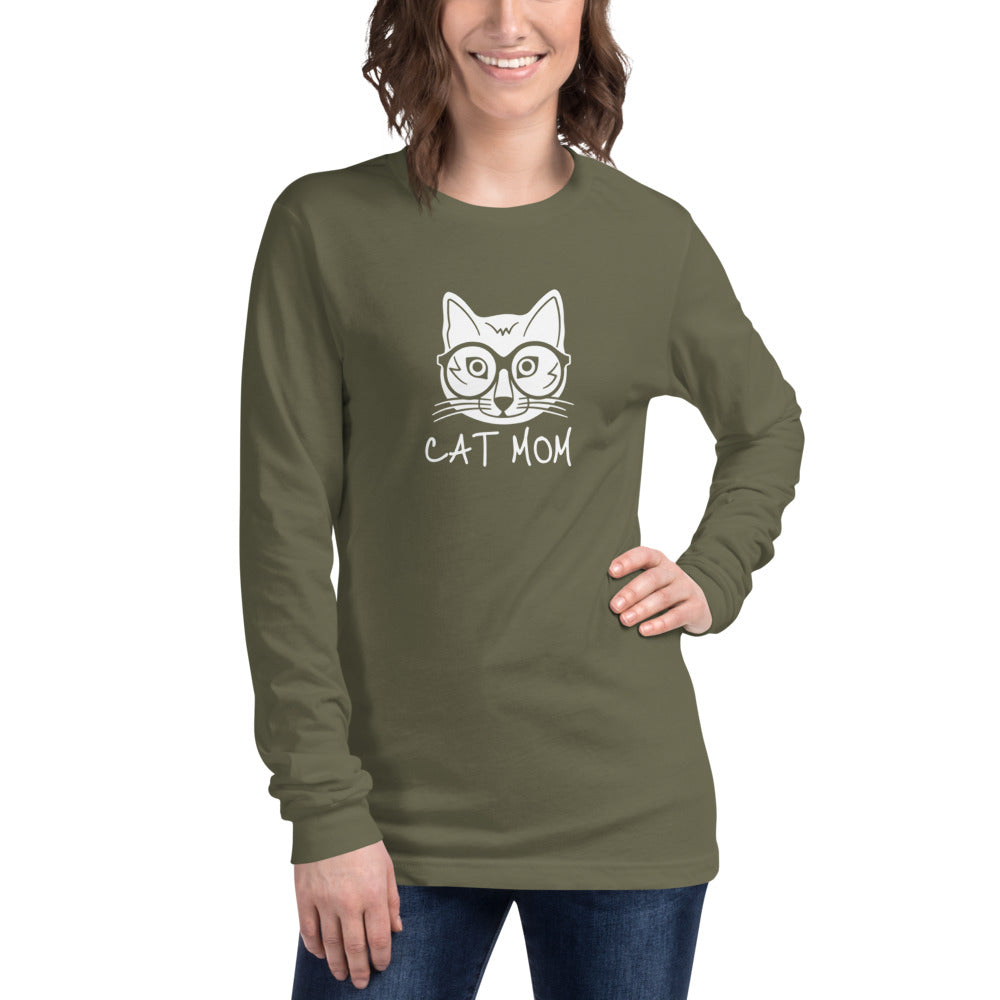 Cat Mom Unisex Long Sleeve Tee TeeSpect