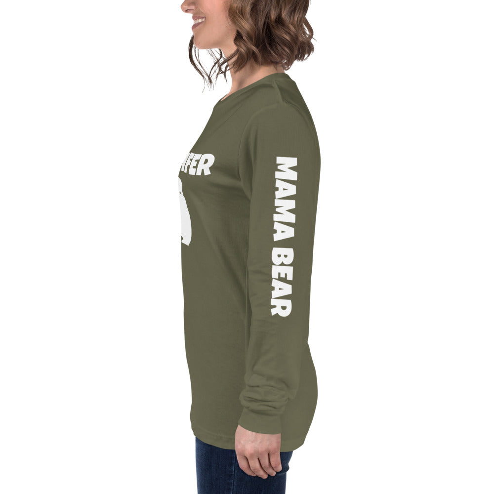 Custom Name Bold Mama Bear Personalized Unisex Long Sleeve Tee - Bella + Canvas 3501 TeeSpect