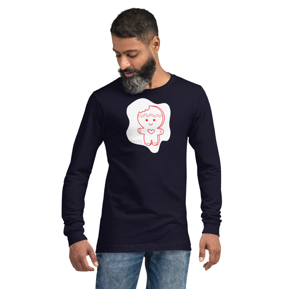 Gingerbread Man Bite Me Unisex Long Sleeve Tee TeeSpect