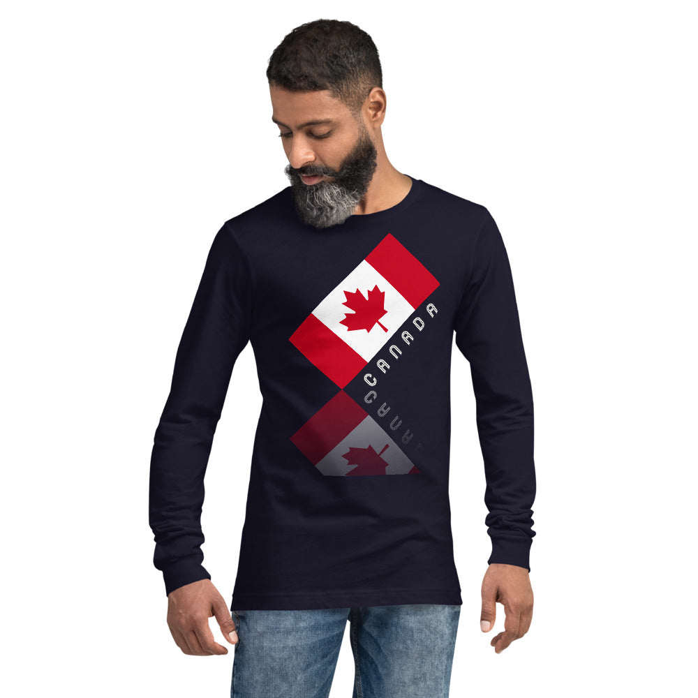 Elegant Maple Leaf Canada Unisex Long Sleeve Tee TeeSpect