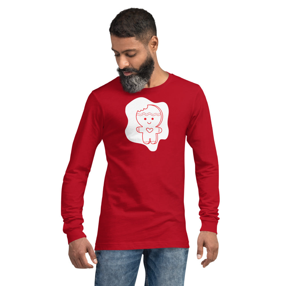 Gingerbread Man Bite Me Unisex Long Sleeve Tee TeeSpect