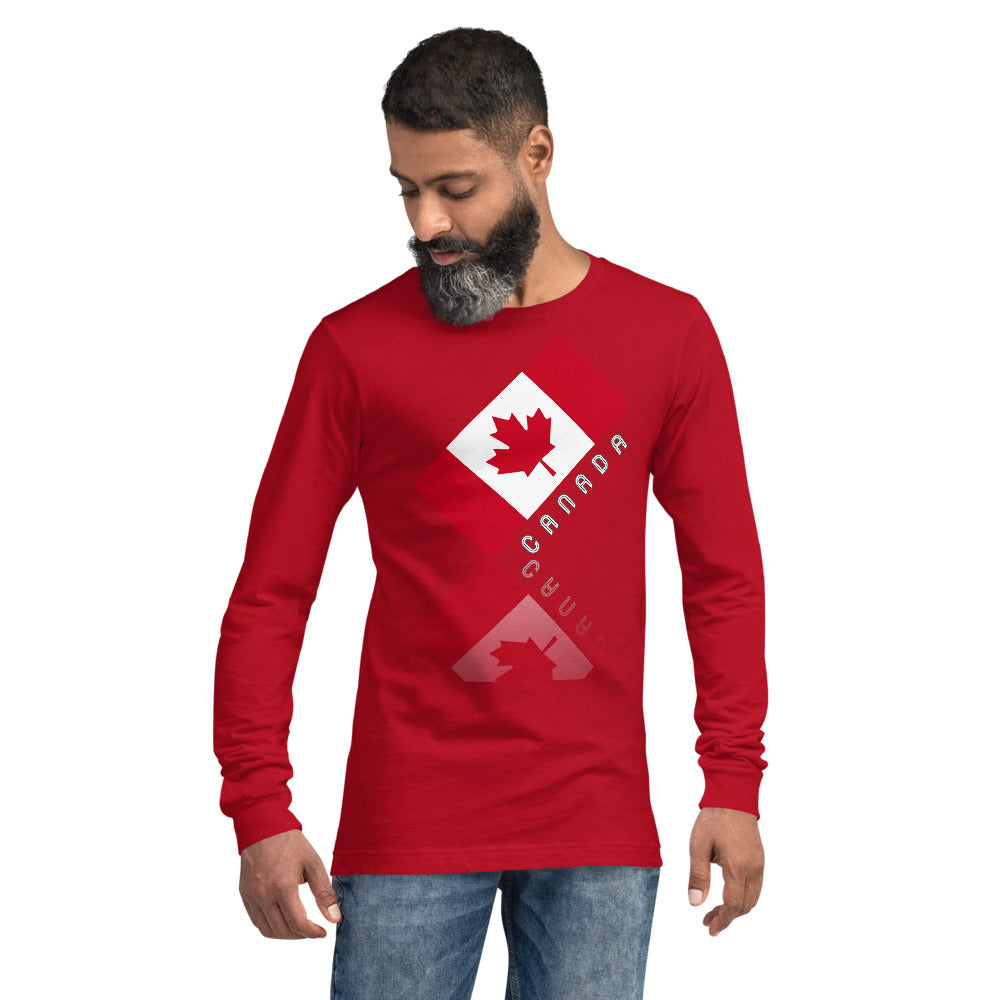 Elegant Maple Leaf Canada Unisex Long Sleeve Tee TeeSpect