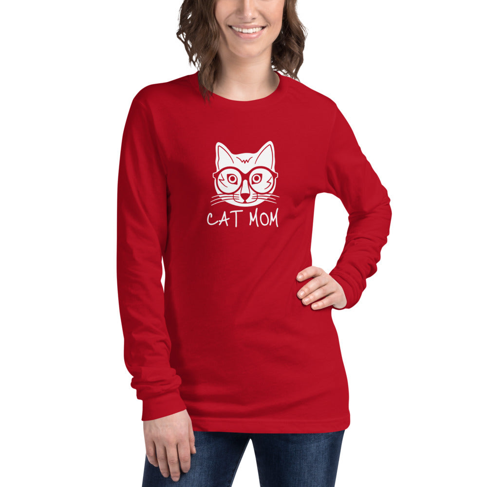 Cat Mom Unisex Long Sleeve Tee TeeSpect