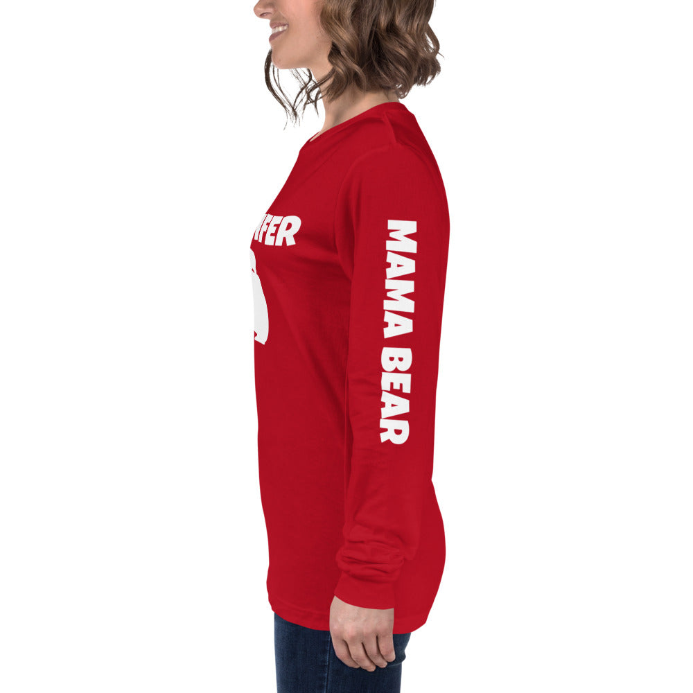 Custom Name Bold Mama Bear Personalized Unisex Long Sleeve Tee - Bella + Canvas 3501 TeeSpect