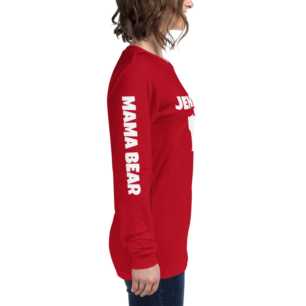 Custom Name Bold Mama Bear Personalized Unisex Long Sleeve Tee - Bella + Canvas 3501 TeeSpect
