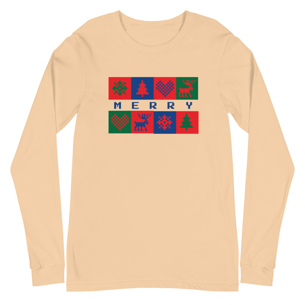 Merry Box Unisex Long Sleeve Tee - Bella + Canvas 3501 TeeSpect