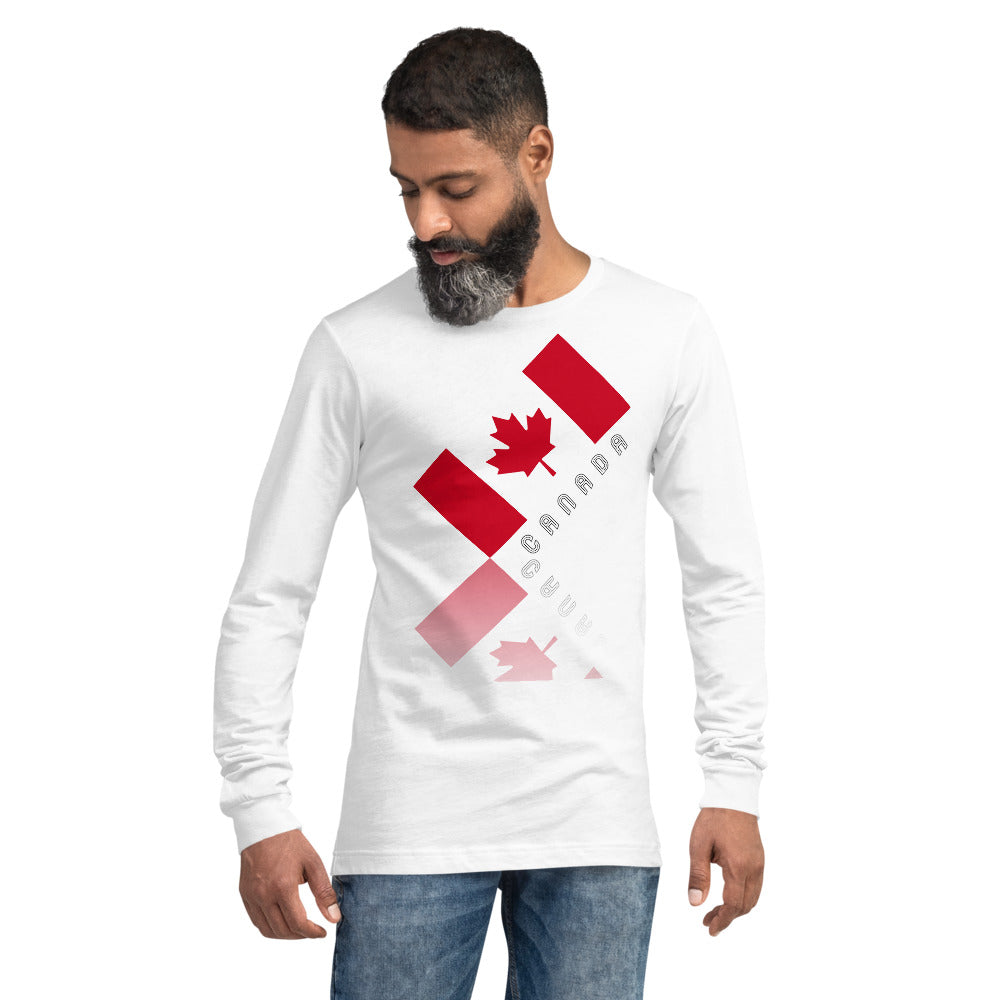 Elegant Maple Leaf Canada Unisex Long Sleeve Tee TeeSpect