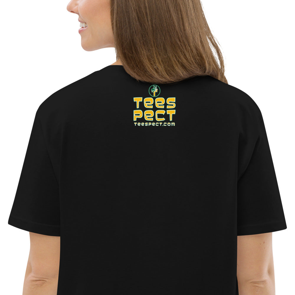 Happy Holiday Tweet Blue Unisex Organic Cotton T-Shirt TeeSpect