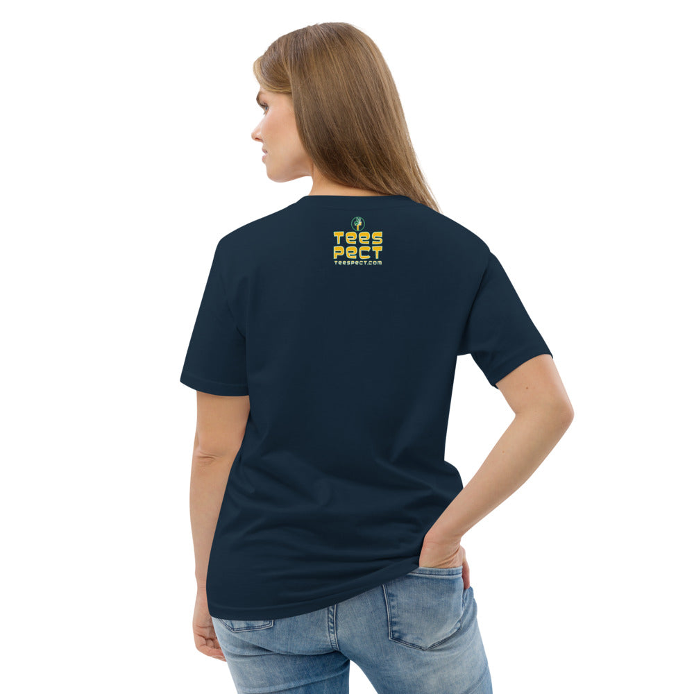 Happy Holiday Tweet Blue Unisex Organic Cotton T-Shirt TeeSpect