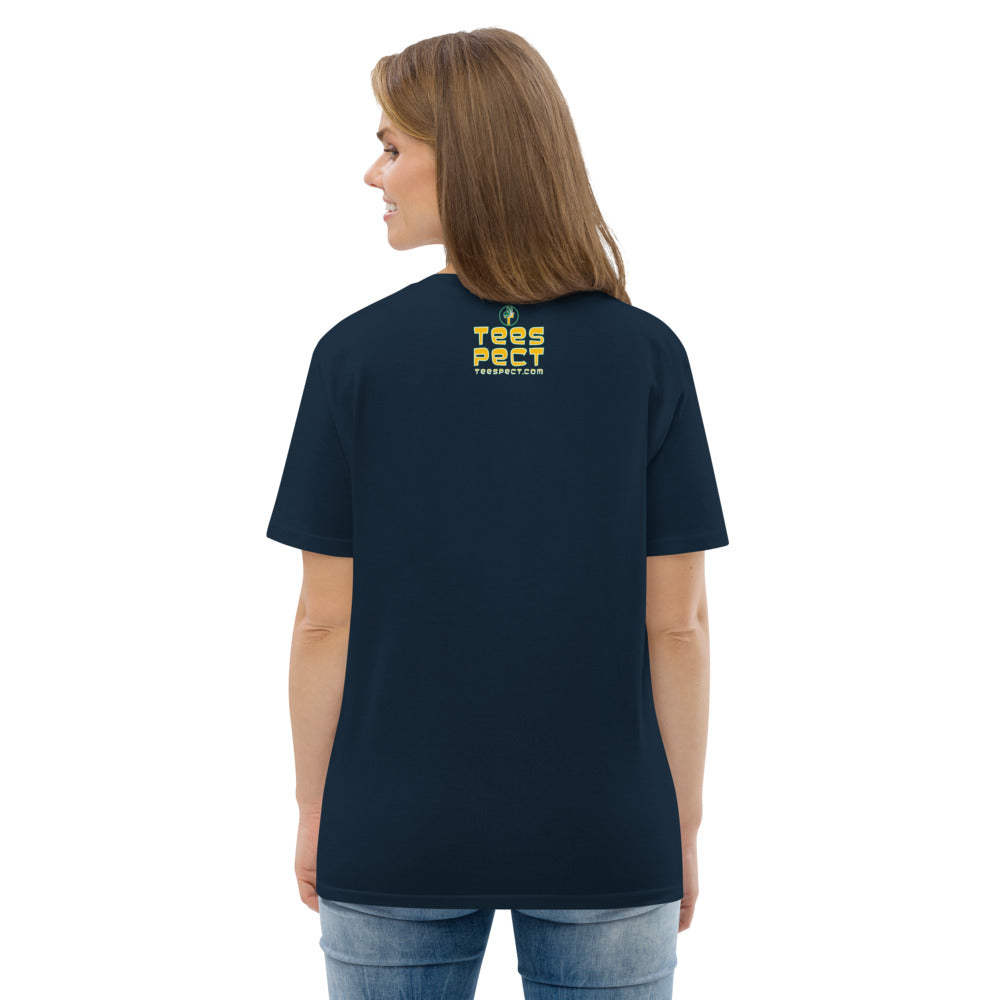 Happy Holiday Tweet Blue Unisex Organic Cotton T-Shirt TeeSpect