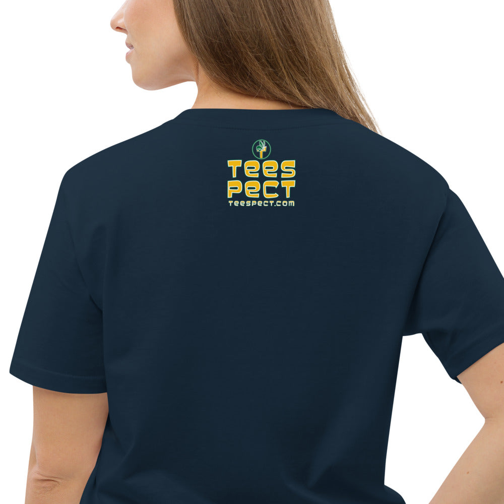 Happy Holiday Tweet Blue Unisex Organic Cotton T-Shirt TeeSpect