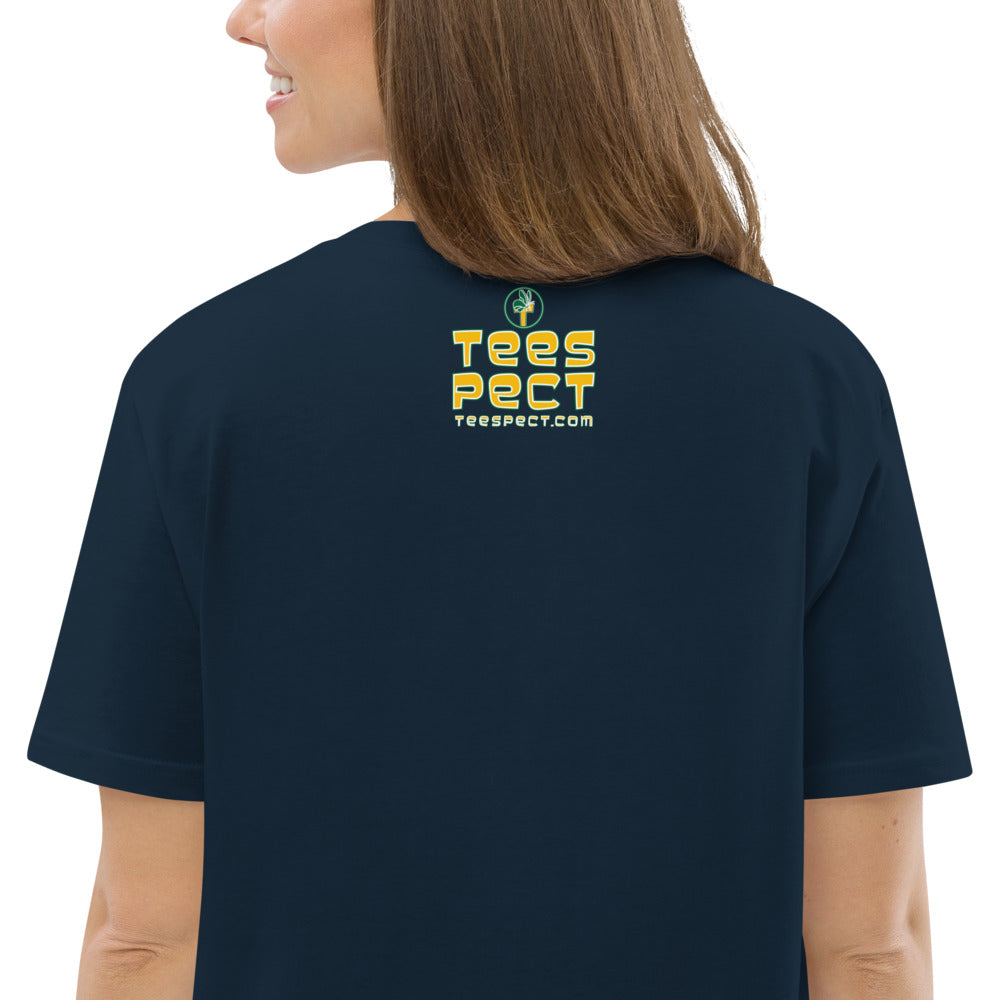 Happy Holiday Tweet Blue Unisex Organic Cotton T-Shirt TeeSpect