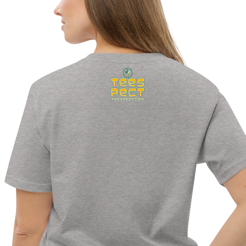 Happy Holiday Tweet Blue Unisex Organic Cotton T-Shirt TeeSpect
