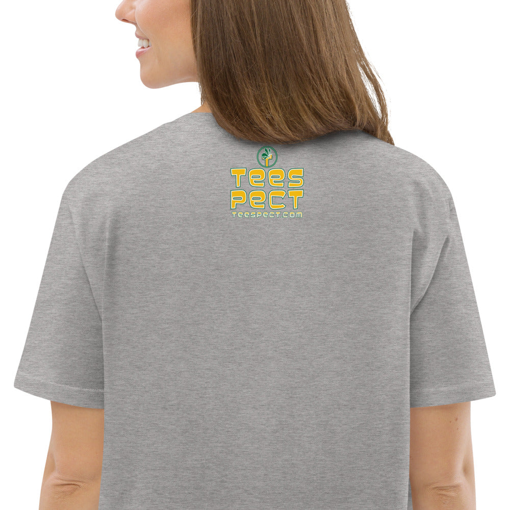 Happy Holiday Tweet Blue Unisex Organic Cotton T-Shirt TeeSpect