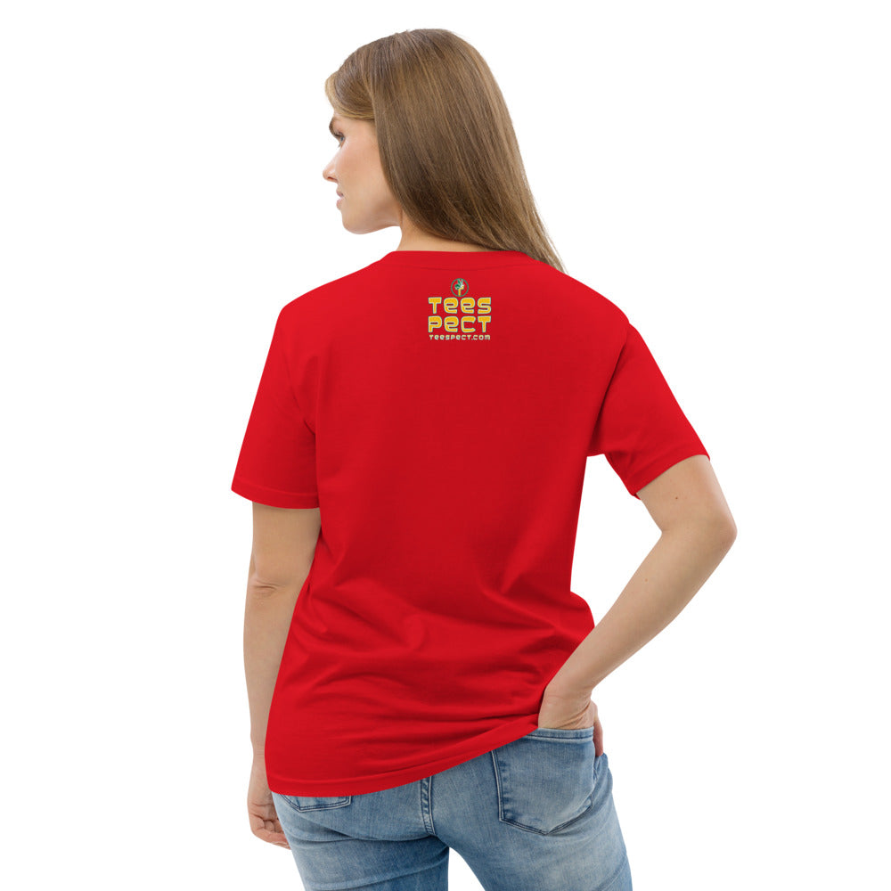 Happy Holiday Tweet Blue Unisex Organic Cotton T-Shirt TeeSpect