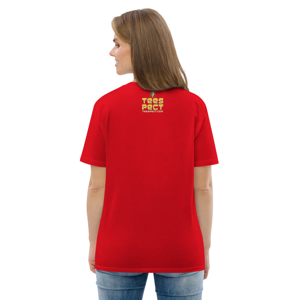 Happy Holiday Tweet Blue Unisex Organic Cotton T-Shirt TeeSpect