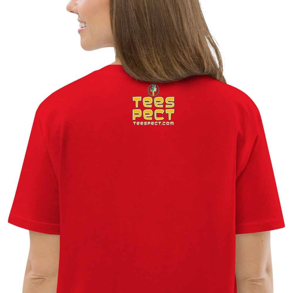 Happy Holiday Tweet Blue Unisex Organic Cotton T-Shirt TeeSpect