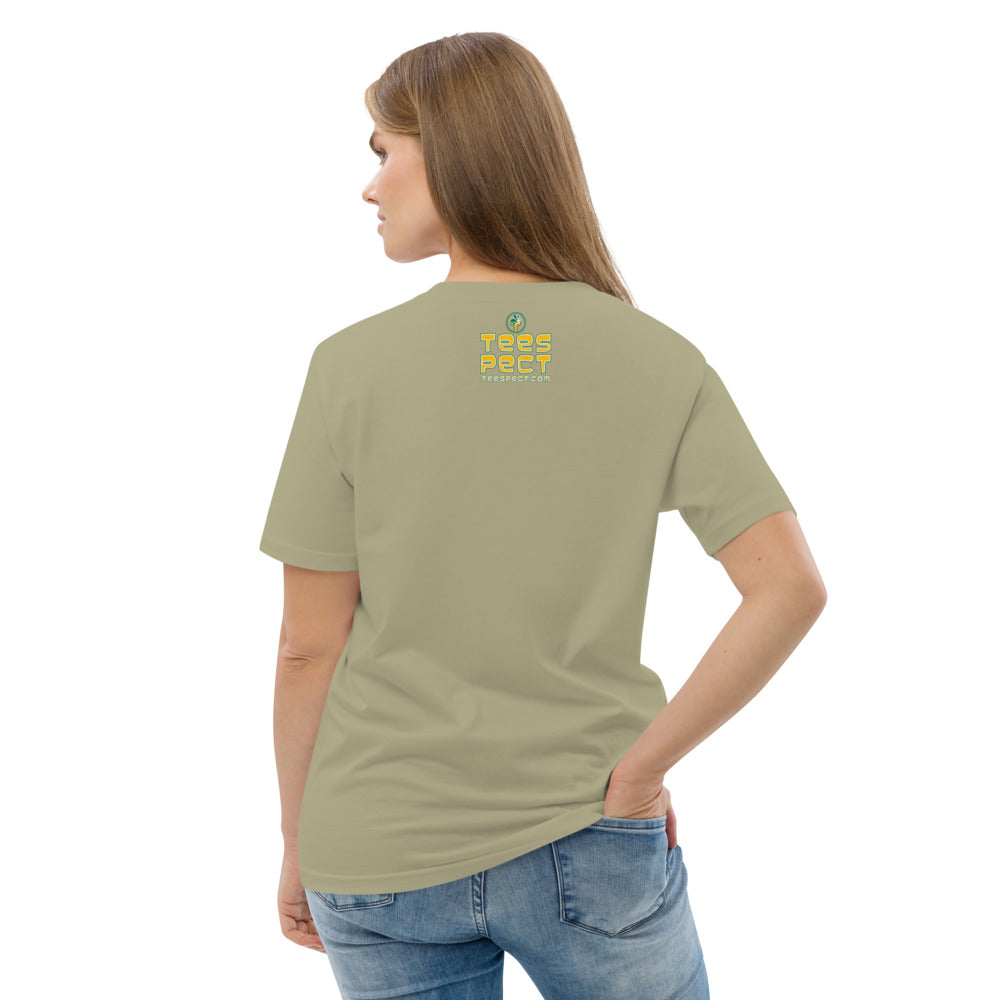 Happy Holiday Tweet Blue Unisex Organic Cotton T-Shirt TeeSpect