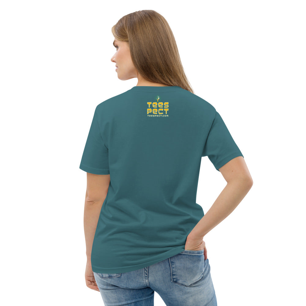 Happy Holiday Tweet Blue Unisex Organic Cotton T-Shirt TeeSpect