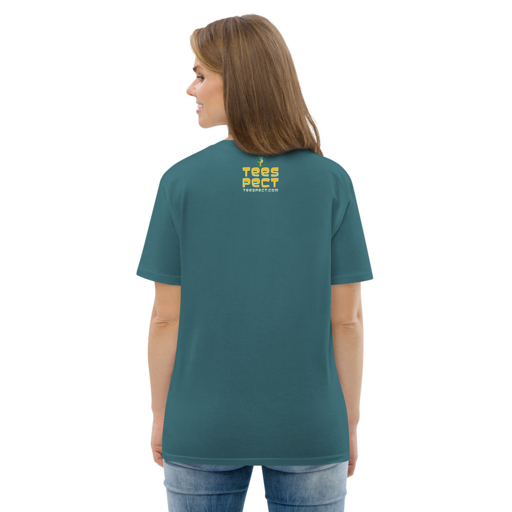 Happy Holiday Tweet Blue Unisex Organic Cotton T-Shirt TeeSpect