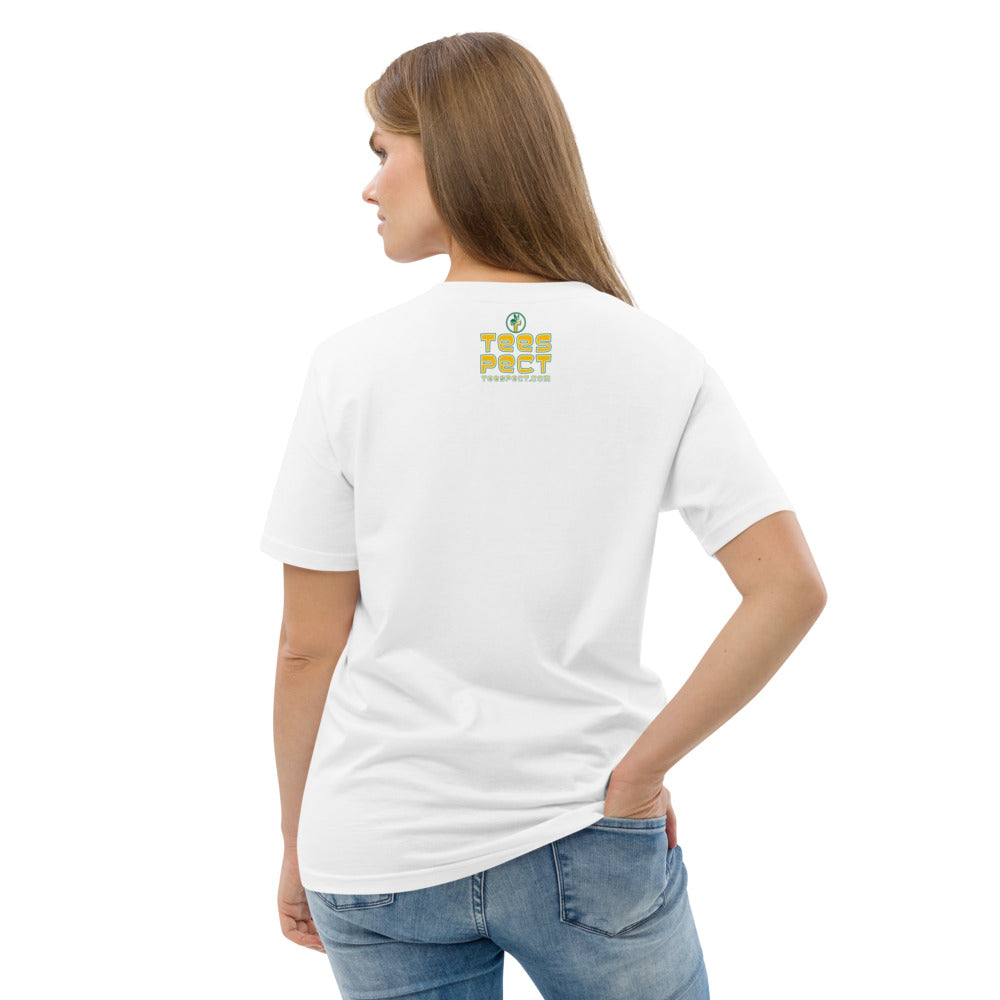 Happy Holiday Tweet Blue Unisex Organic Cotton T-Shirt TeeSpect