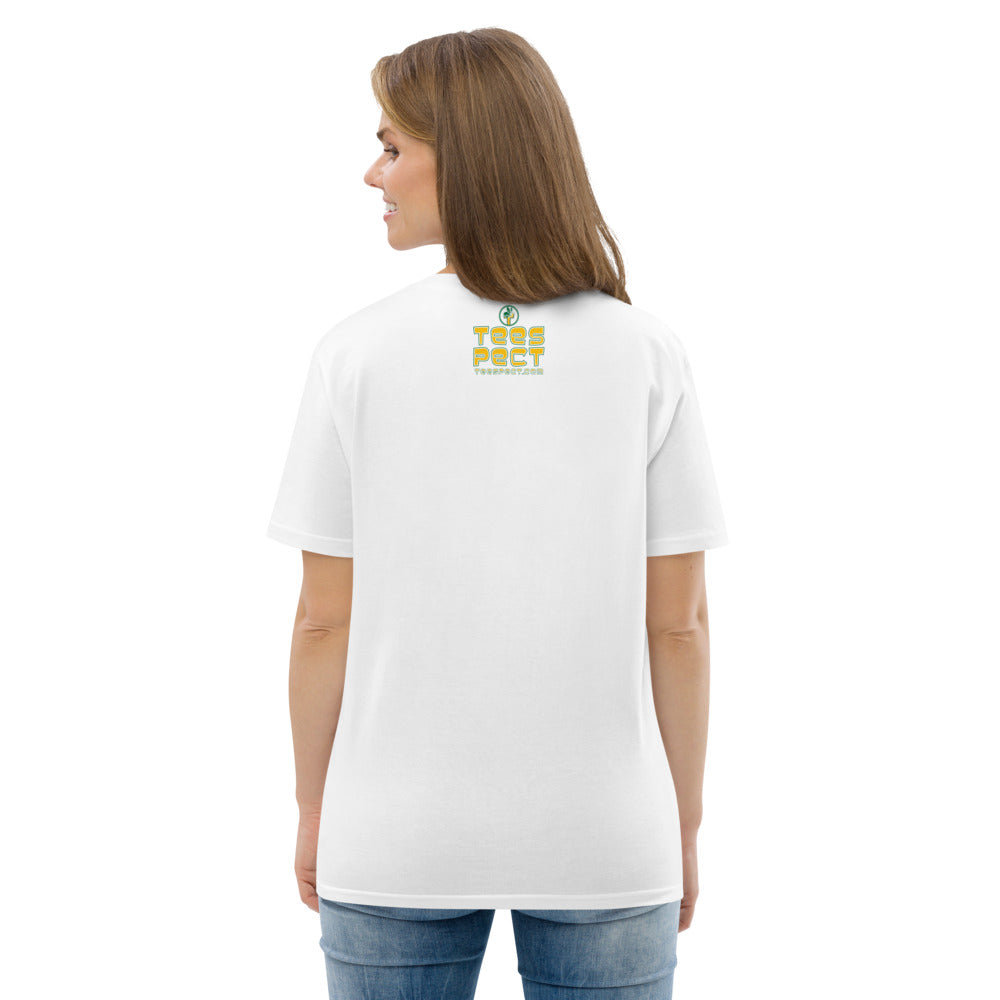 Happy Holiday Tweet Blue Unisex Organic Cotton T-Shirt TeeSpect