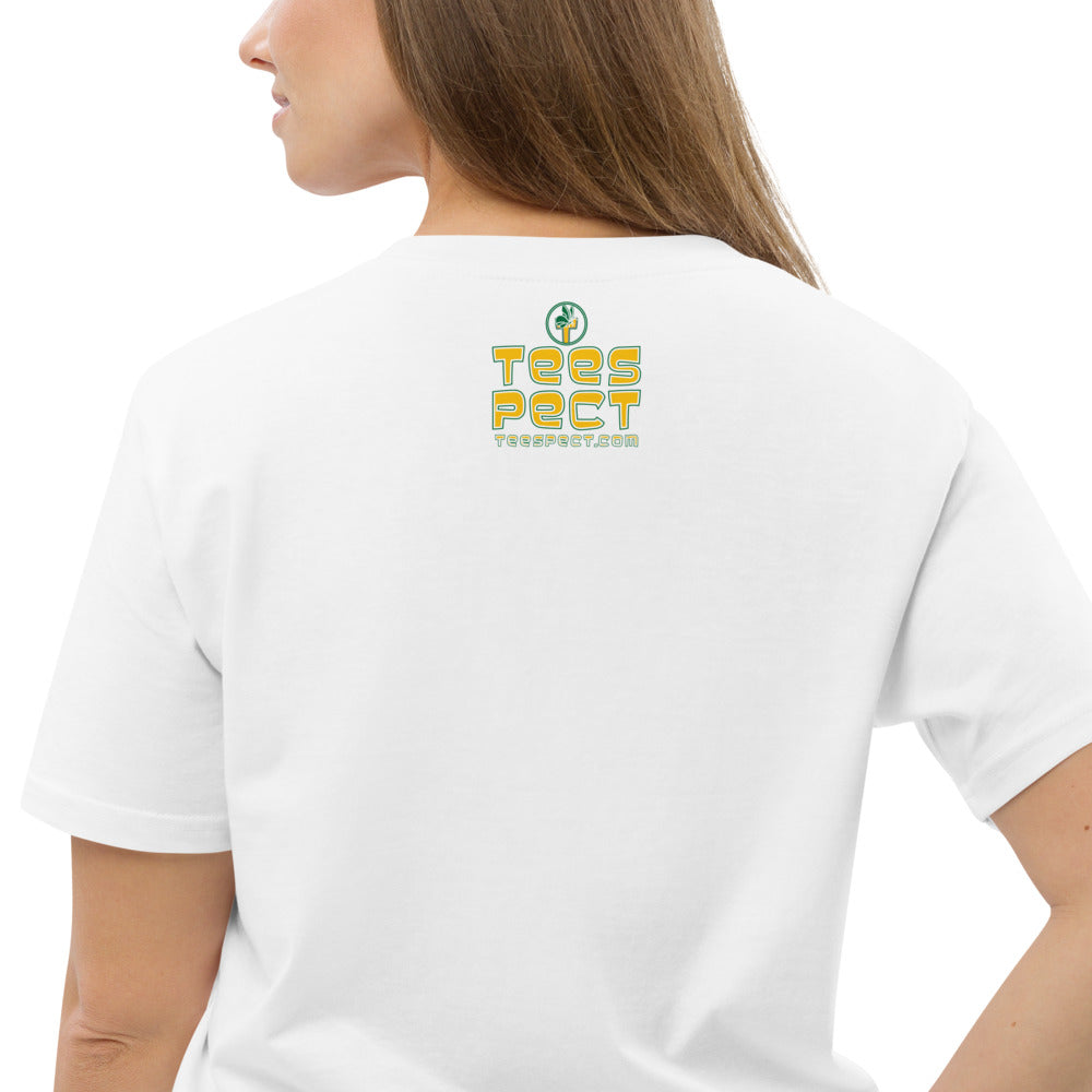 Happy Holiday Tweet Blue Unisex Organic Cotton T-Shirt TeeSpect