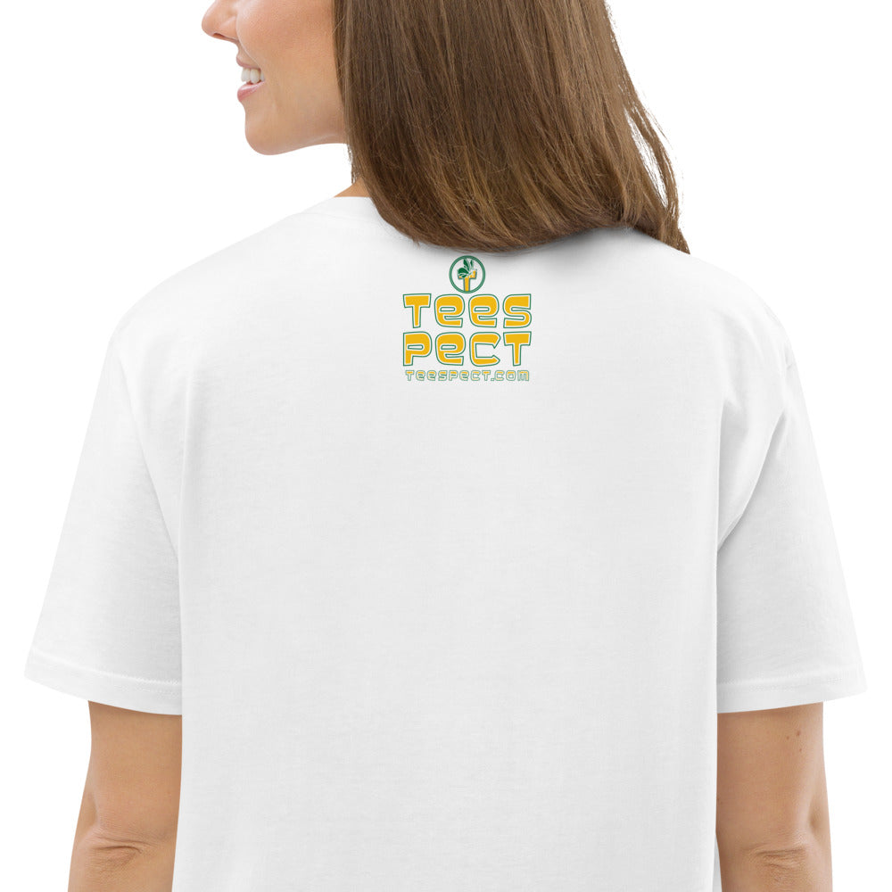 Happy Holiday Tweet Blue Unisex Organic Cotton T-Shirt TeeSpect