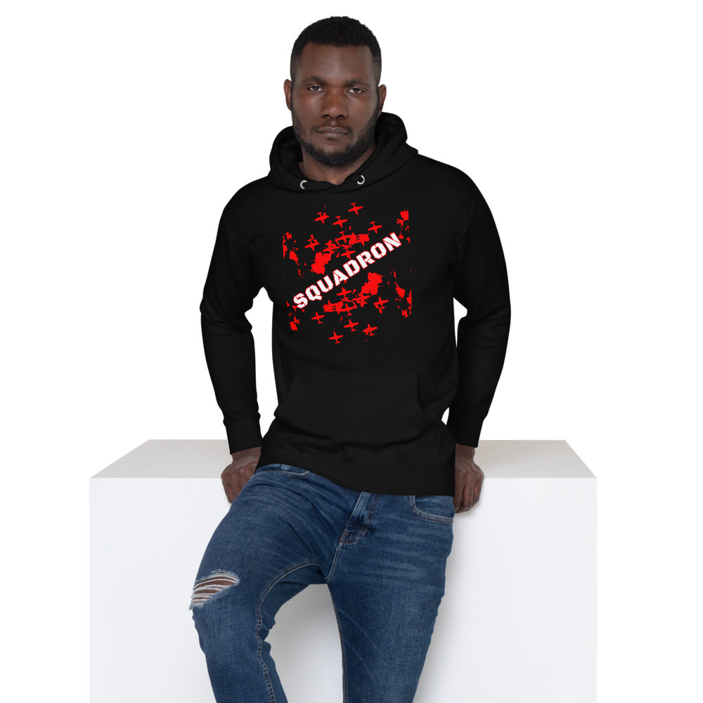 Custom Text Unisex Premium Hoodie Fighter Plane Squadron | Cotton Heritage M2580 TeeSpect
