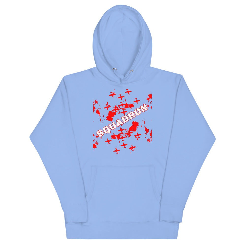 Custom Text Unisex Premium Hoodie Fighter Plane Squadron | Cotton Heritage M2580 TeeSpect