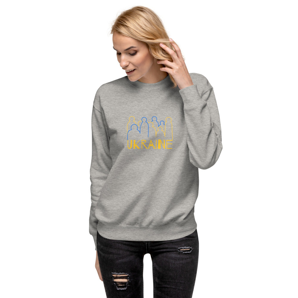 Ukraine Crowd Unisex Premium Sweatshirt TeeSpect