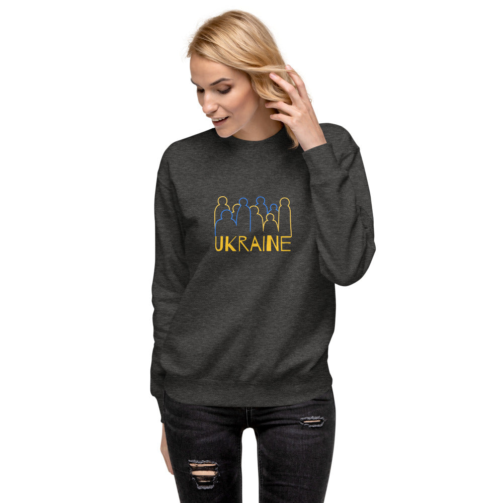 Ukraine Crowd Unisex Premium Sweatshirt TeeSpect