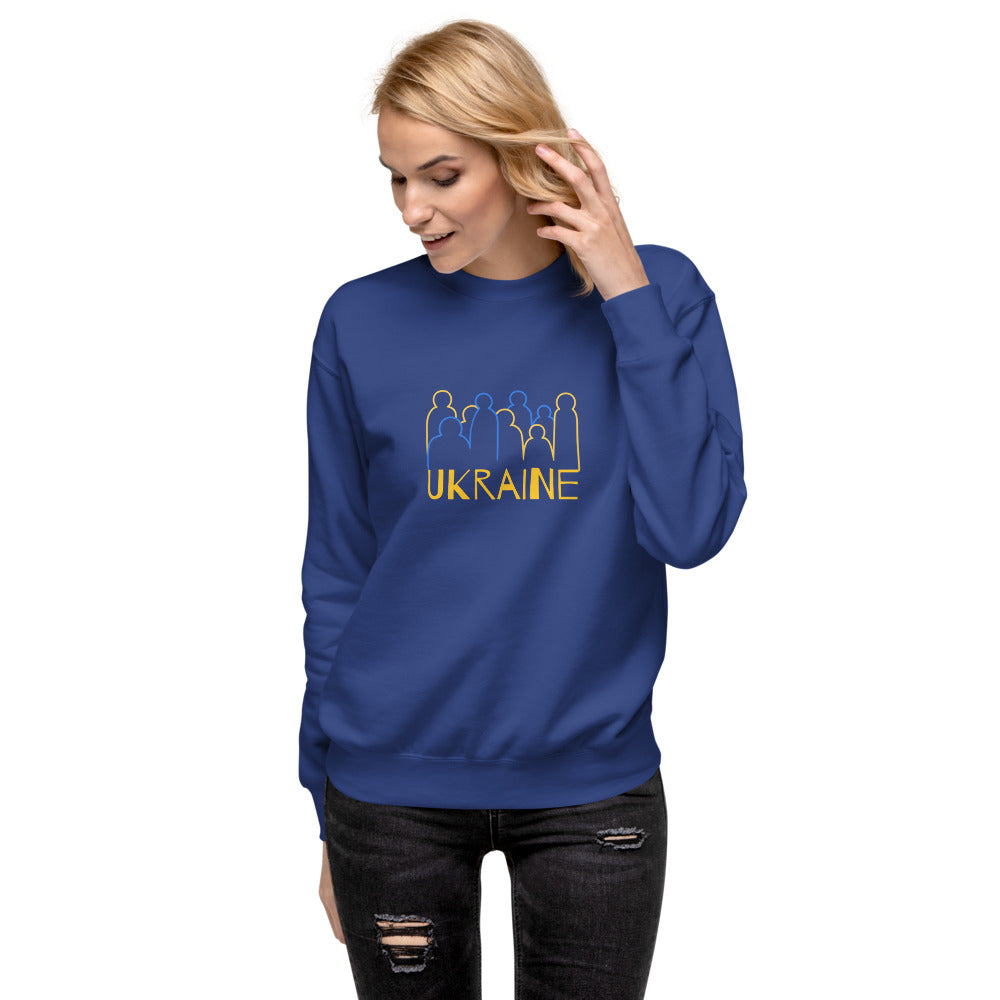 Ukraine Crowd Unisex Premium Sweatshirt TeeSpect