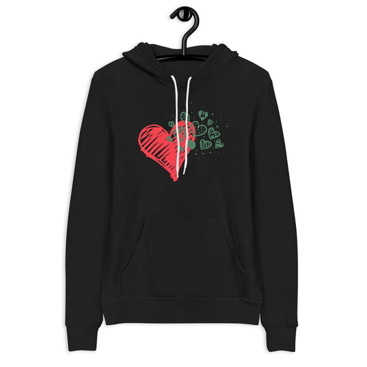 Sweetheart Hearts Unisex Pullover Hoodie TeeSpect