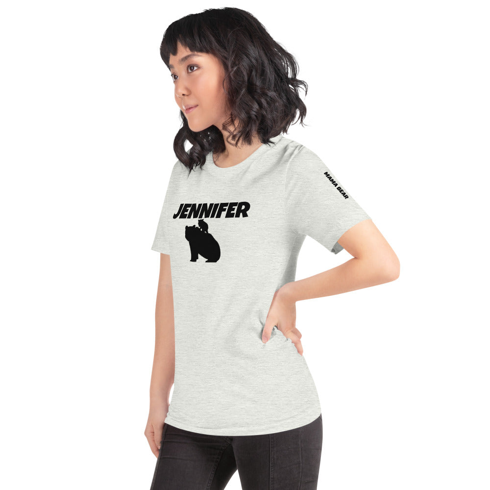 Custom Name Bold Mama Bear Personalized Pastel Unisex Short-Sleeve Staple T-Shirt TeeSpect