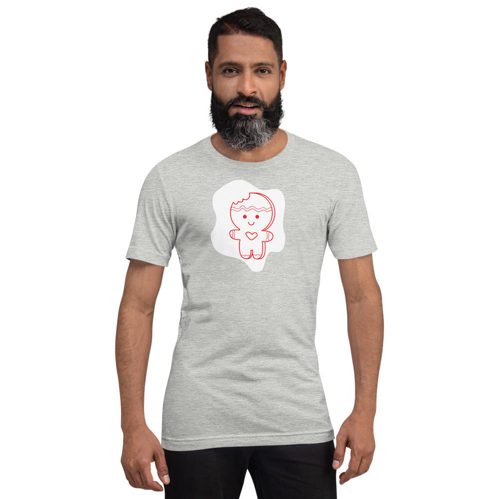 Gingerbread Man Bite Me Unisex Staple T-Shirt TeeSpect