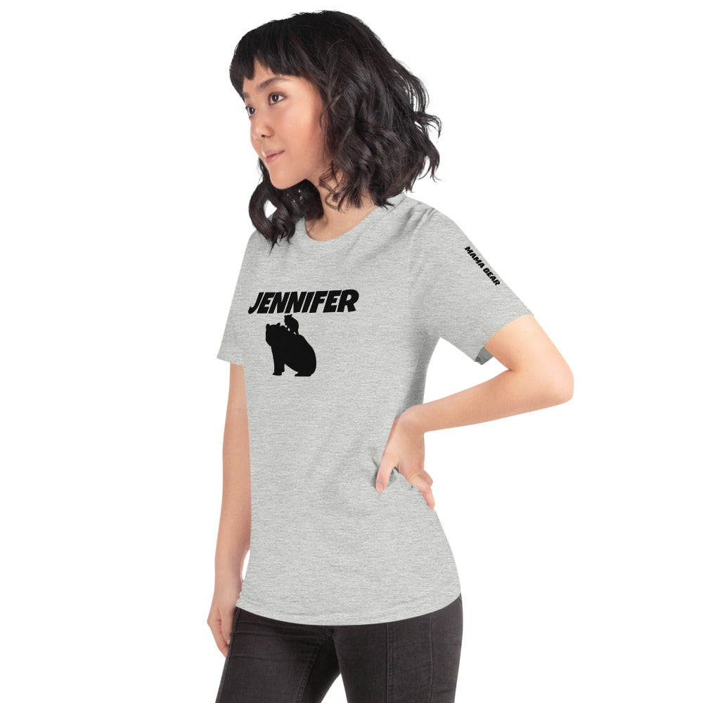 Custom Name Bold Mama Bear Personalized Pastel Unisex Short-Sleeve Staple T-Shirt TeeSpect