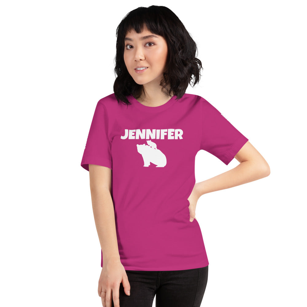 Custom Name Bold Mama Bear Personalized Unisex Short-Sleeve Staple T-Shirt TeeSpect