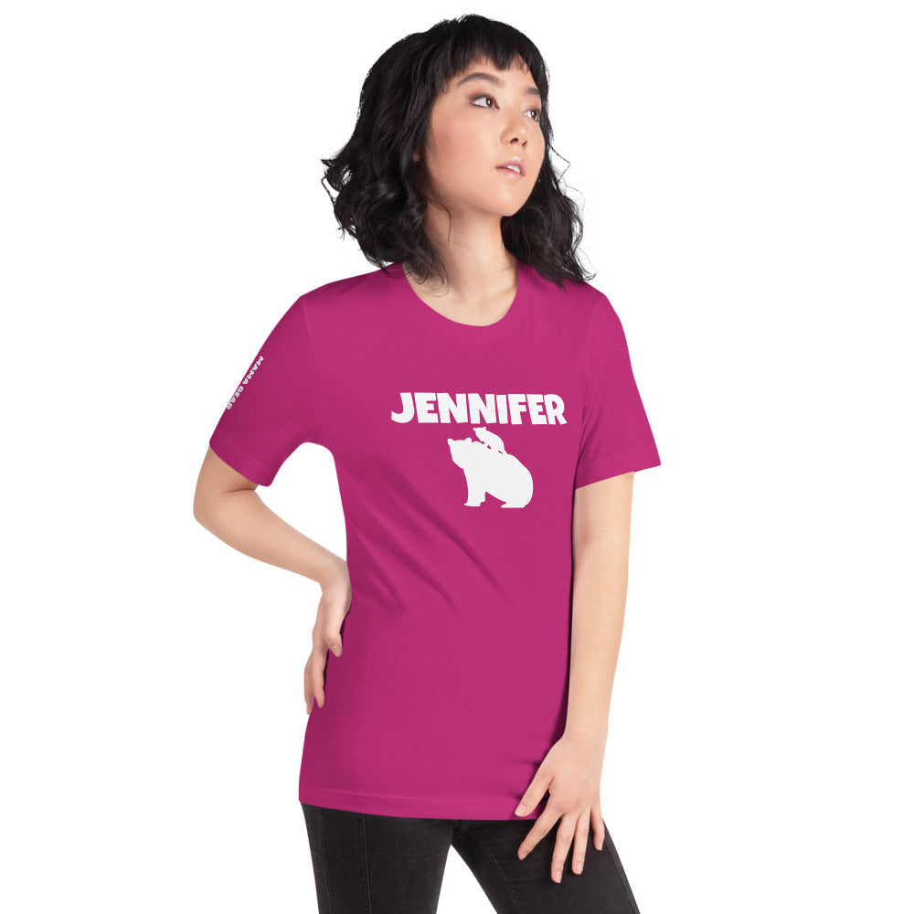Custom Name Bold Mama Bear Personalized Unisex Short-Sleeve Staple T-Shirt TeeSpect